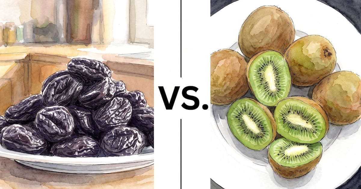 Kiwi y ciruela pasa: dos frutas con evidencia detrás en el abordaje dietario del estreñimiento crónico
