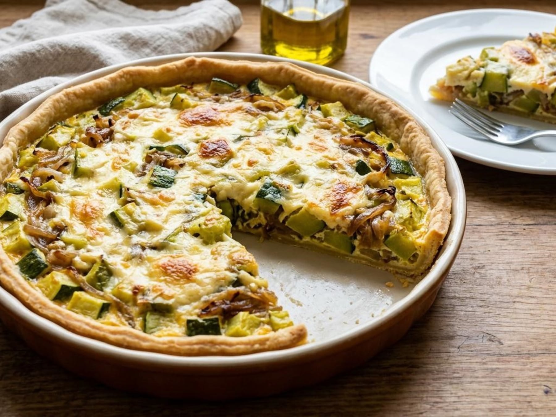 Tarta de zapallitos sin base mojada: los secretos para que las porciones salgan firmes