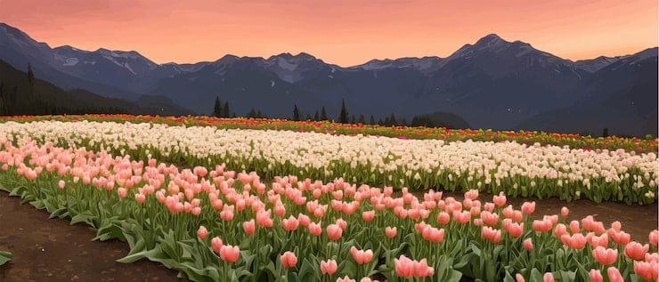 Trevelin se viste de colores: arrancó la cuenta regresiva para caminar entre tulipanes en Chubut