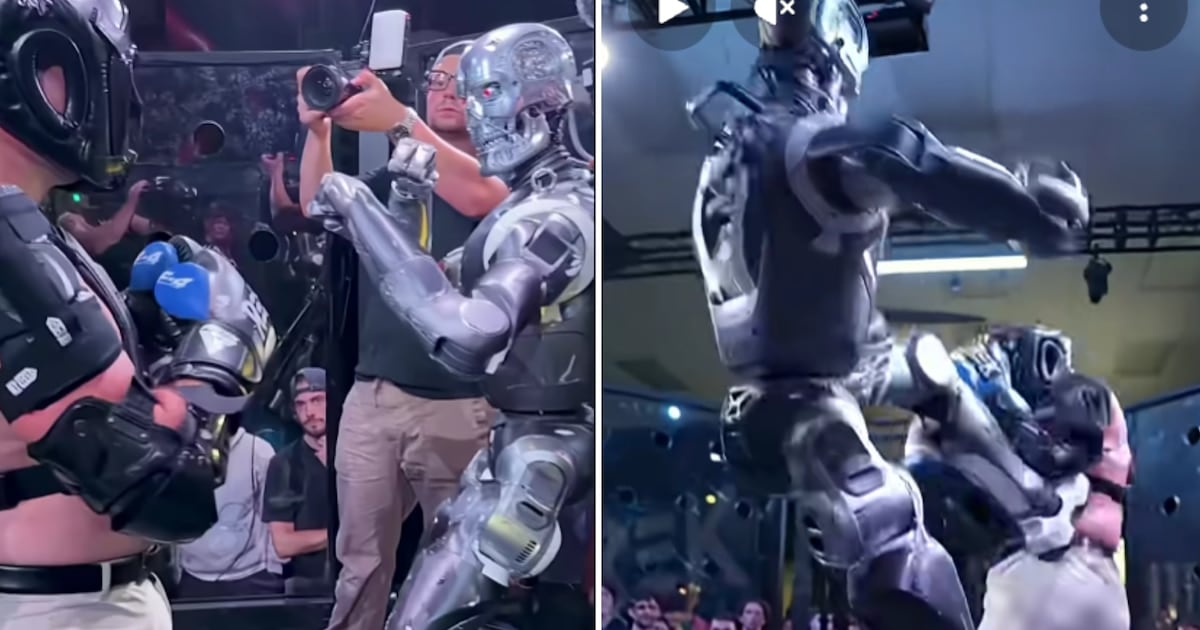 Pelea con robots en San Francisco: un show que terminó en la comisía y con la mano lastimada