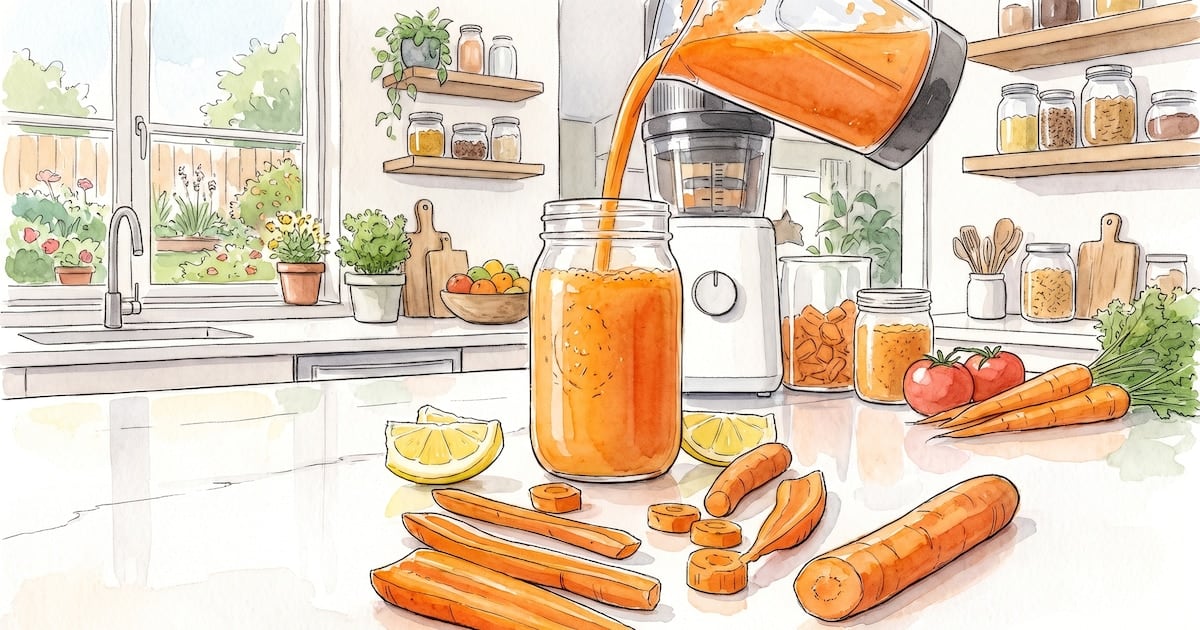 Jugo de zanahoria o zanahoria entera: la diferencia que define el aporte de fibra, azúcar y vitaminas
